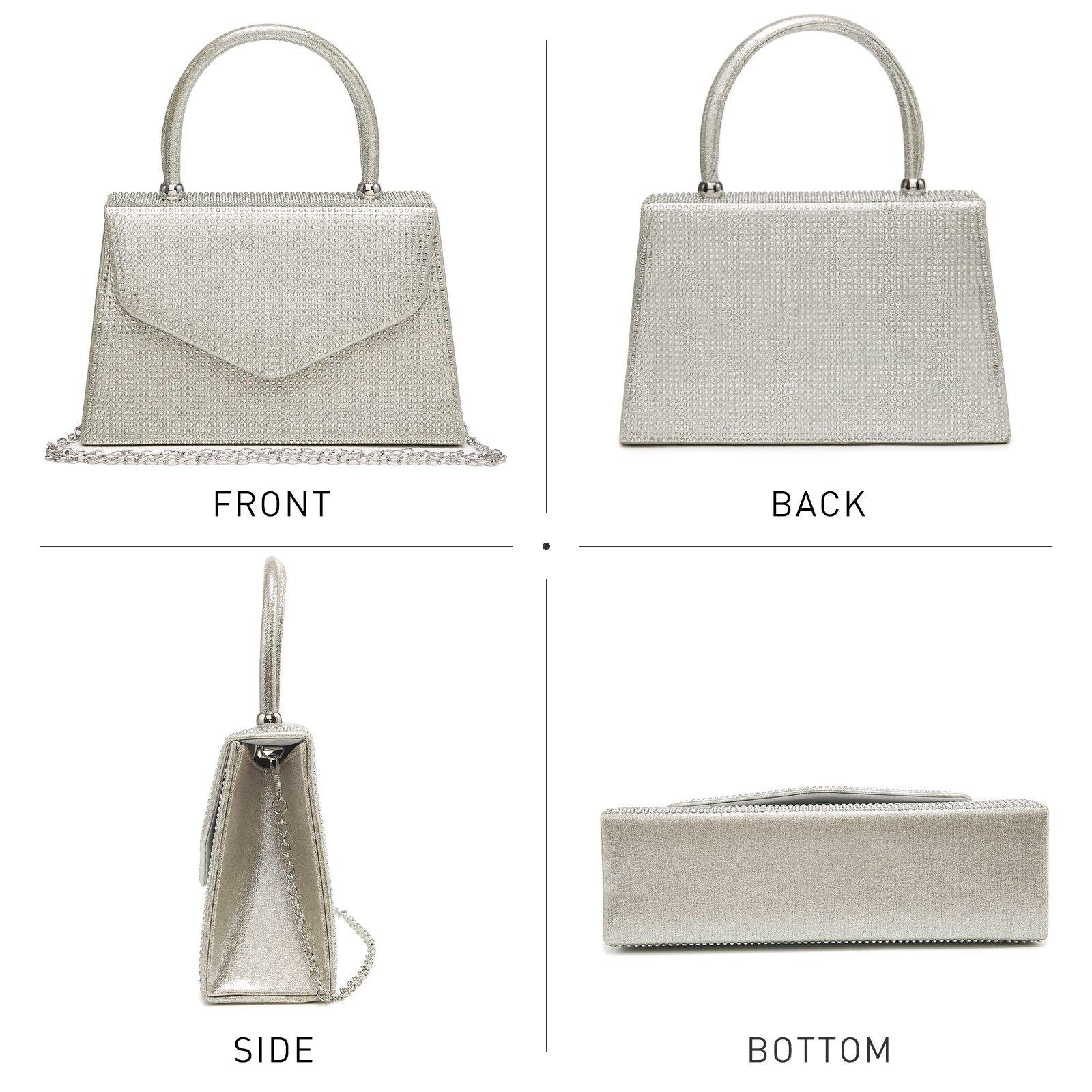 Glitter Evening Clutch Bag Rhinestone Handbag Purse Wedding Party Bag for Women - Dasein Bags