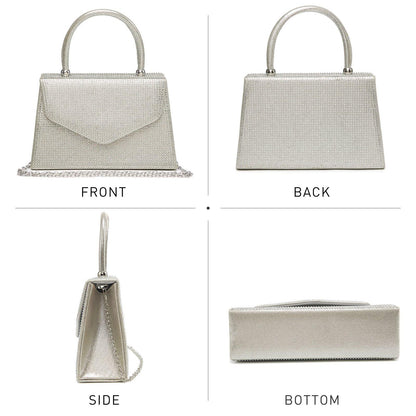 Glitter Evening Clutch Bag Rhinestone Handbag Purse Wedding Party Bag for Women - Dasein Bags