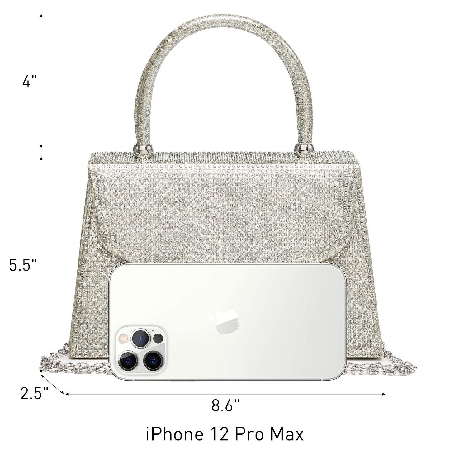 Glitter Evening Clutch Bag Rhinestone Handbag Purse Wedding Party Bag for Women - Dasein Bags