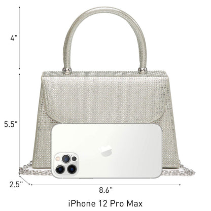 Glitter Evening Clutch Bag Rhinestone Handbag Purse Wedding Party Bag for Women - Dasein Bags