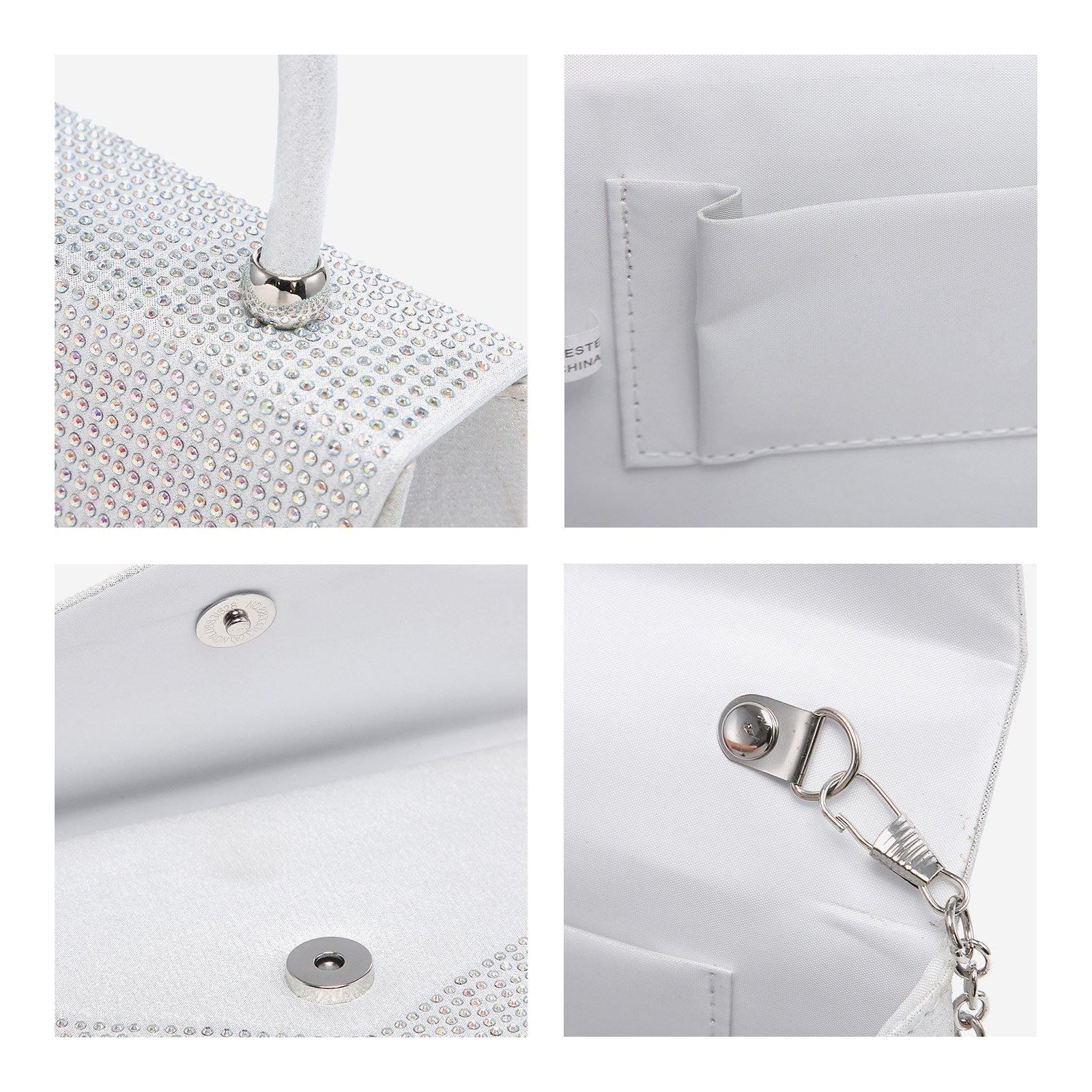 Glitter Evening Clutch Bag Rhinestone Handbag Purse Wedding Party Bag for Women - Dasein Bags