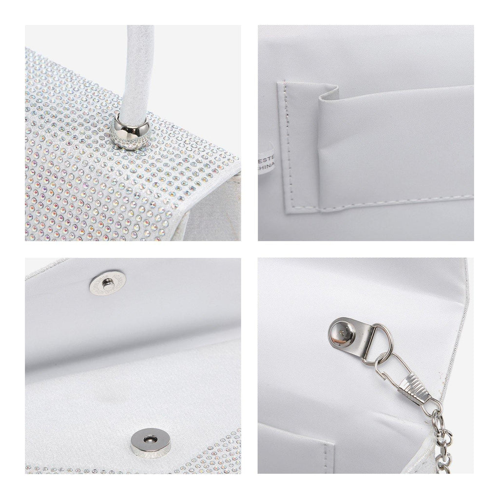 Glitter Evening Clutch Bag Rhinestone Handbag Purse Wedding Party Bag for Women - Dasein Bags