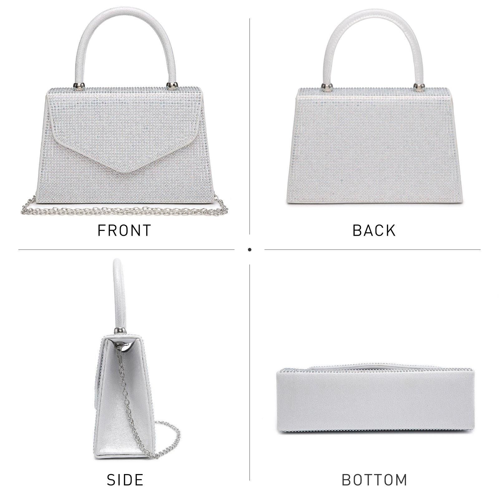 Glitter Evening Clutch Bag Rhinestone Handbag Purse Wedding Party Bag for Women - Dasein Bags