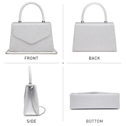 Glitter Evening Clutch Bag Rhinestone Handbag Purse Wedding Party Bag for Women - Dasein Bags