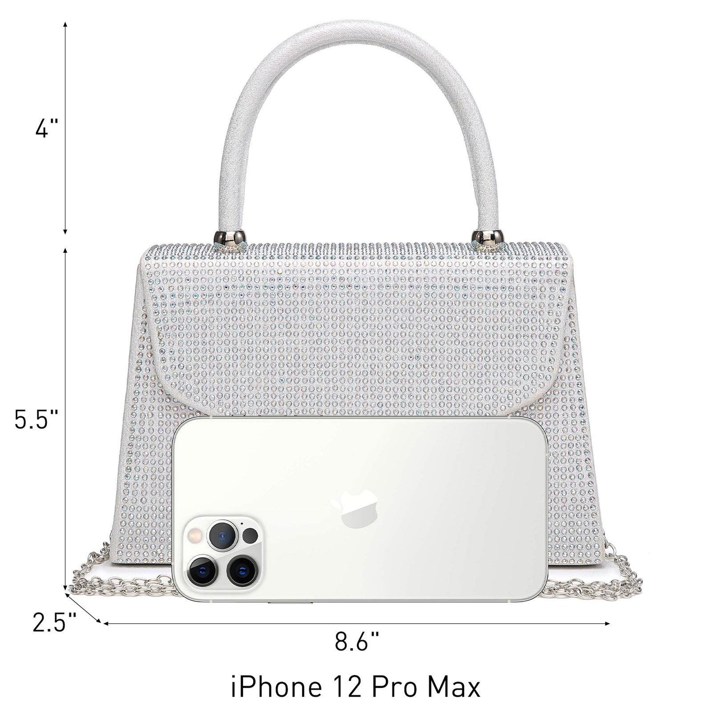 Glitter Evening Clutch Bag Rhinestone Handbag Purse Wedding Party Bag for Women - Dasein Bags