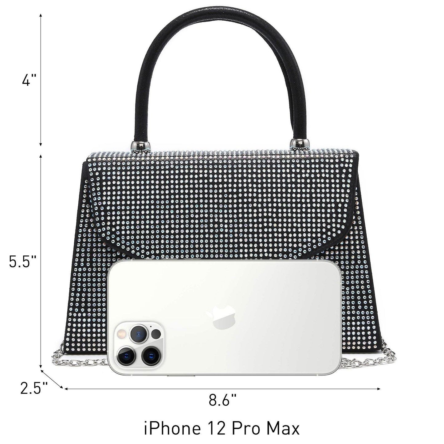 Glitter Evening Clutch Bag Rhinestone Handbag Purse Wedding Party Bag for Women - Dasein Bags