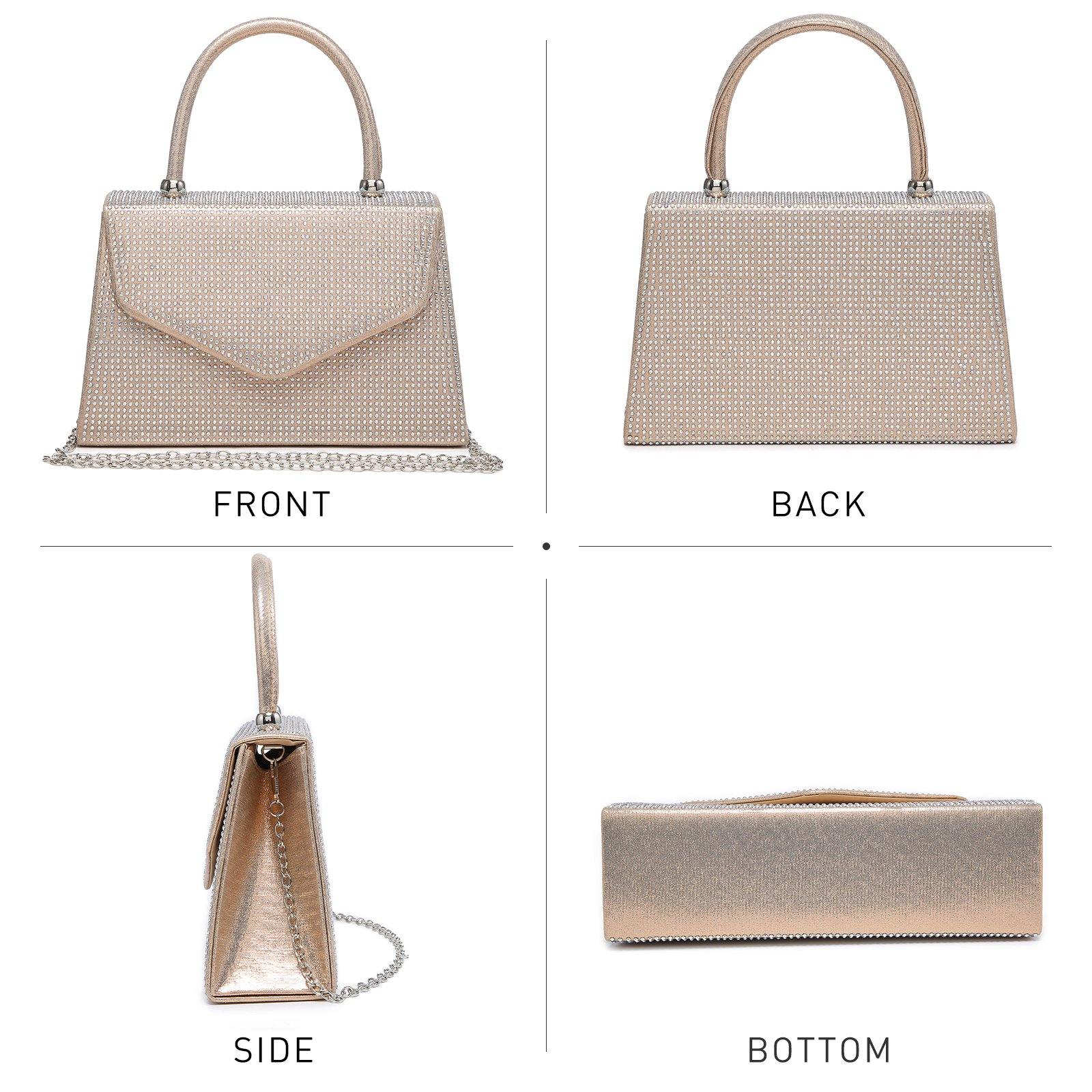 Glitter Evening Clutch Bag Rhinestone Handbag Purse Wedding Party Bag for Women - Dasein Bags