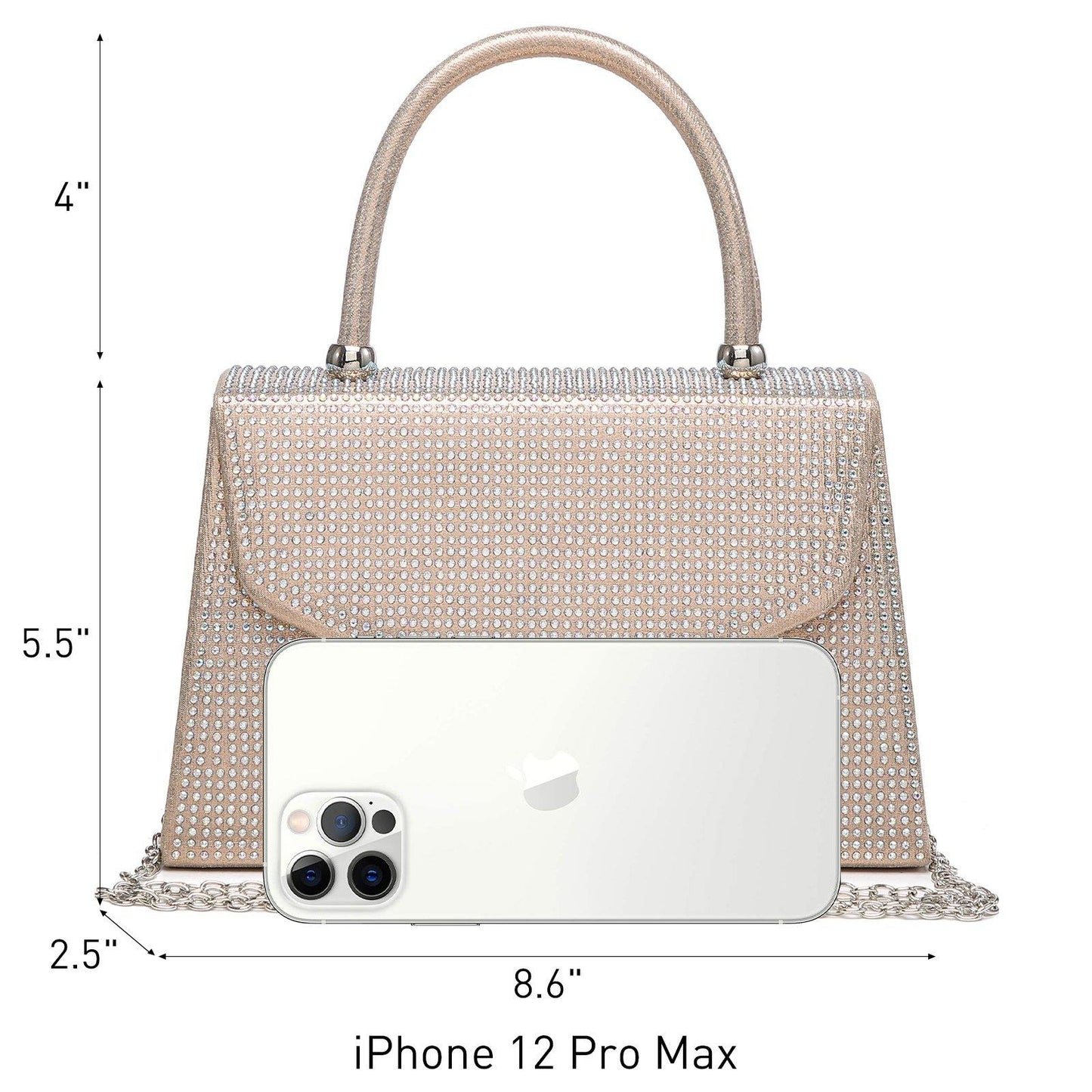 Glitter Evening Clutch Bag Rhinestone Handbag Purse Wedding Party Bag for Women - Dasein Bags