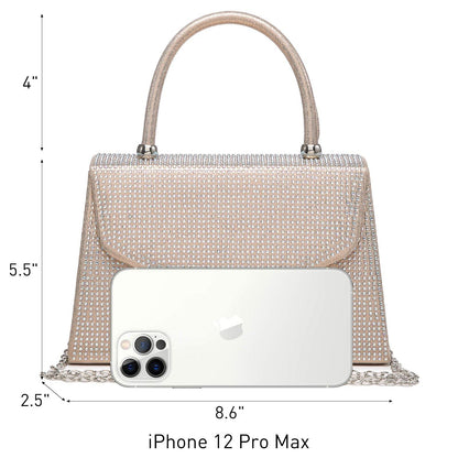 Glitter Evening Clutch Bag Rhinestone Handbag Purse Wedding Party Bag for Women - Dasein Bags