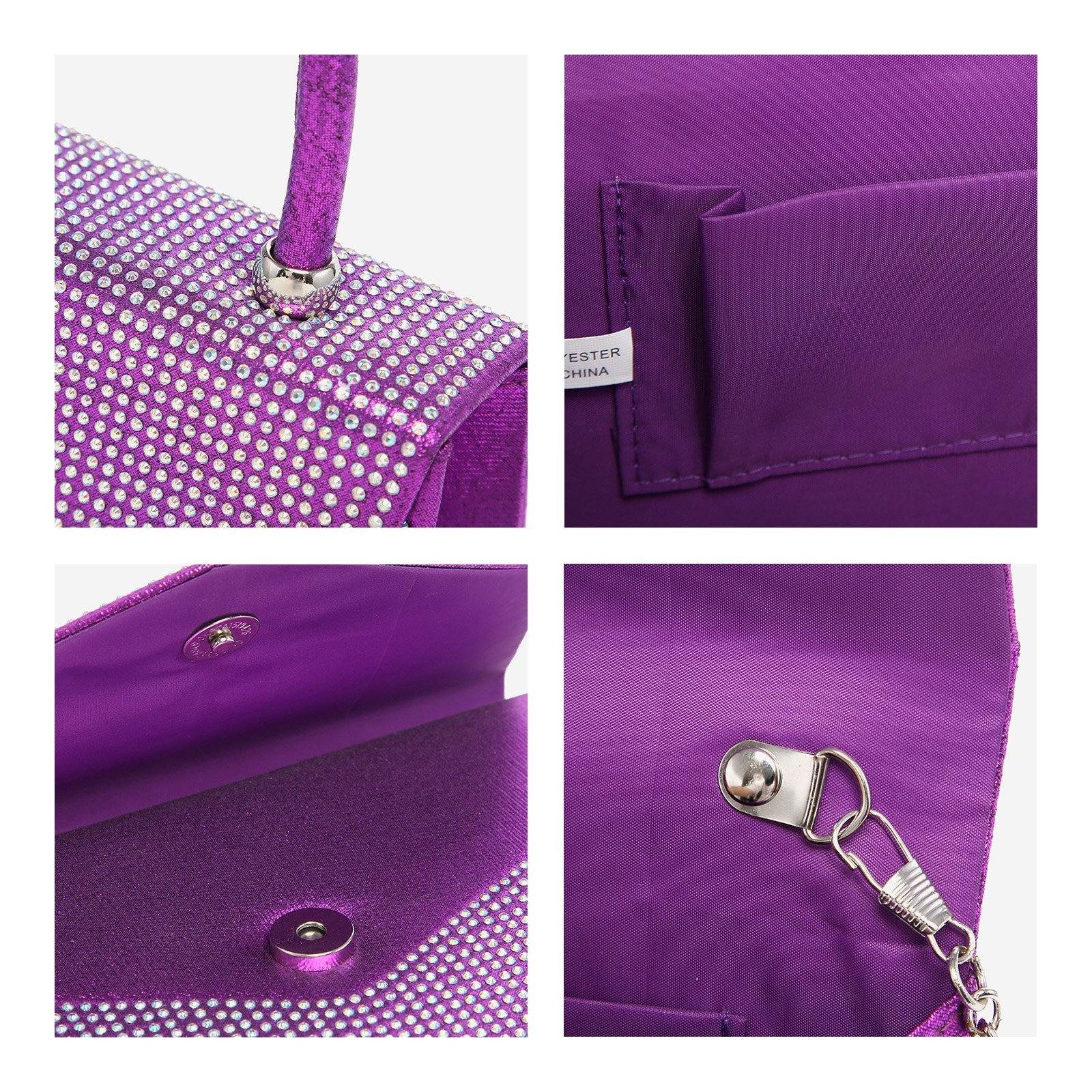 Glitter Evening Clutch Bag Rhinestone Handbag Purse Wedding Party Bag for Women - Dasein Bags