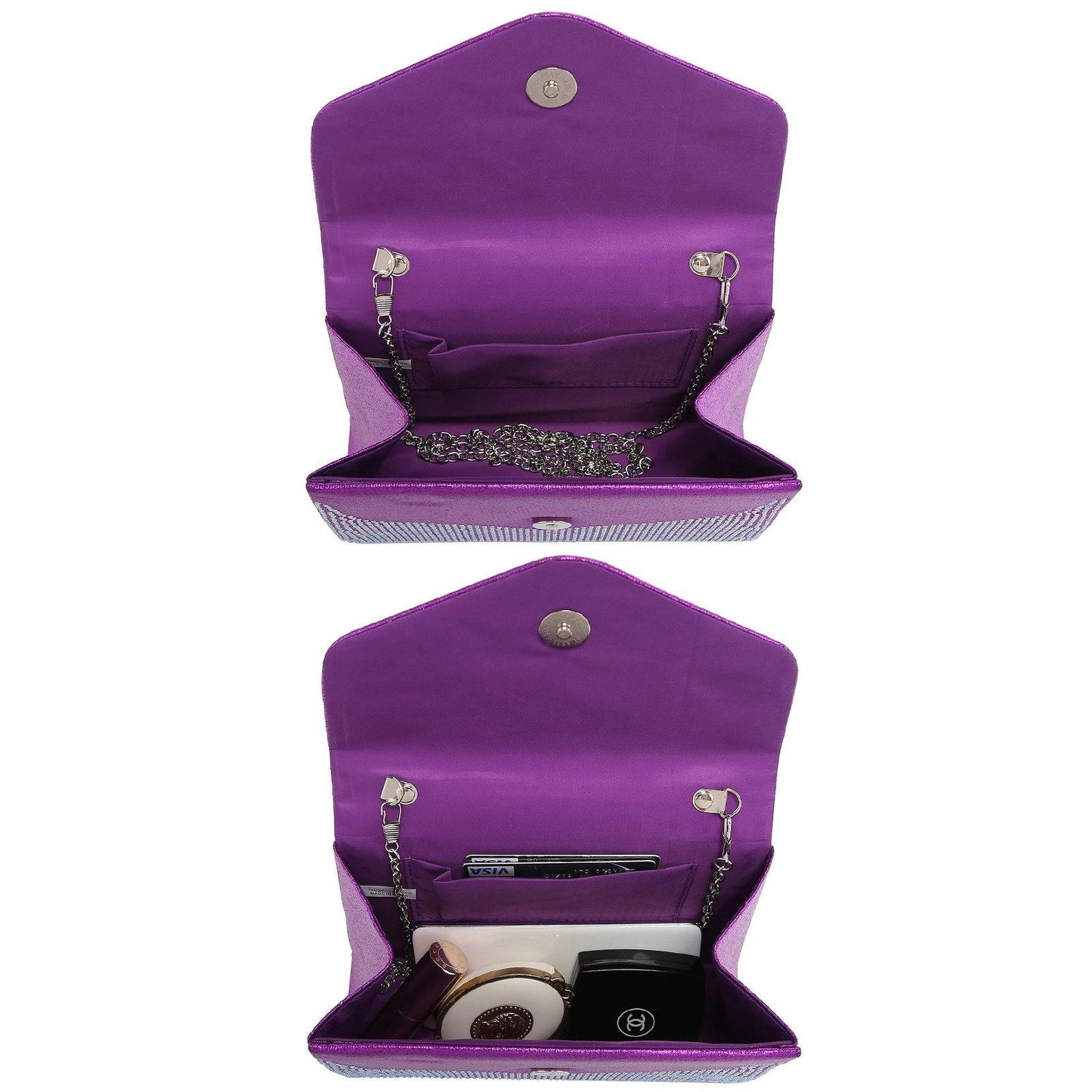 Glitter Evening Clutch Bag Rhinestone Handbag Purse Wedding Party Bag for Women - Dasein Bags