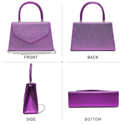 Glitter Evening Clutch Bag Rhinestone Handbag Purse Wedding Party Bag for Women - Dasein Bags