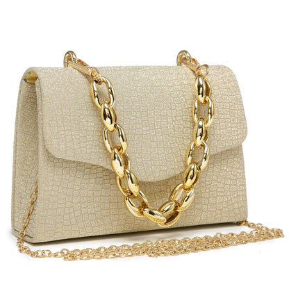 Chain Clutch Purse Glittering Evening Bag Party Cocktail Prom Handbags for Women - Dasein Bags