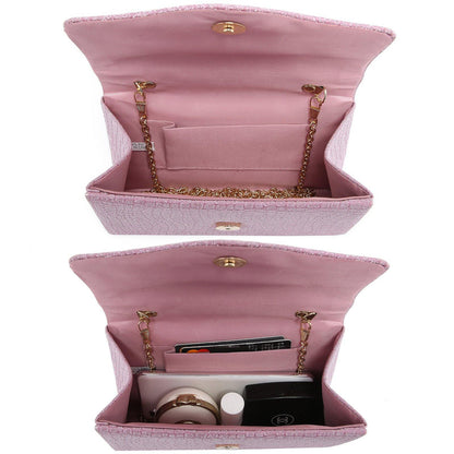 Chain Clutch Purse Glittering Evening Bag Party Cocktail Prom Handbags for Women - Dasein Bags