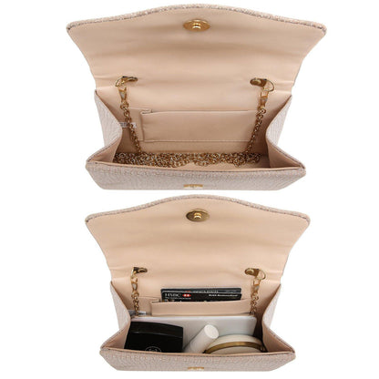 Chain Clutch Purse Glittering Evening Bag Party Cocktail Prom Handbags for Women - Dasein Bags