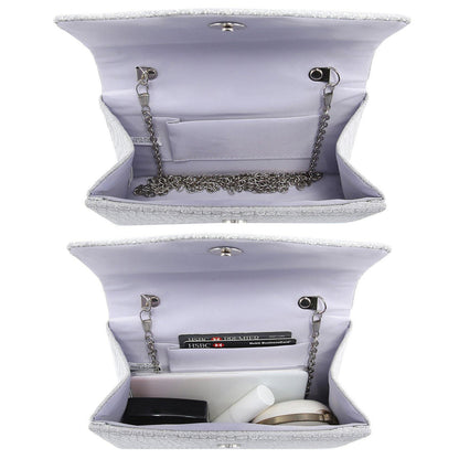 Chain Clutch Purse Glittering Evening Bag Party Cocktail Prom Handbags for Women - Dasein Bags