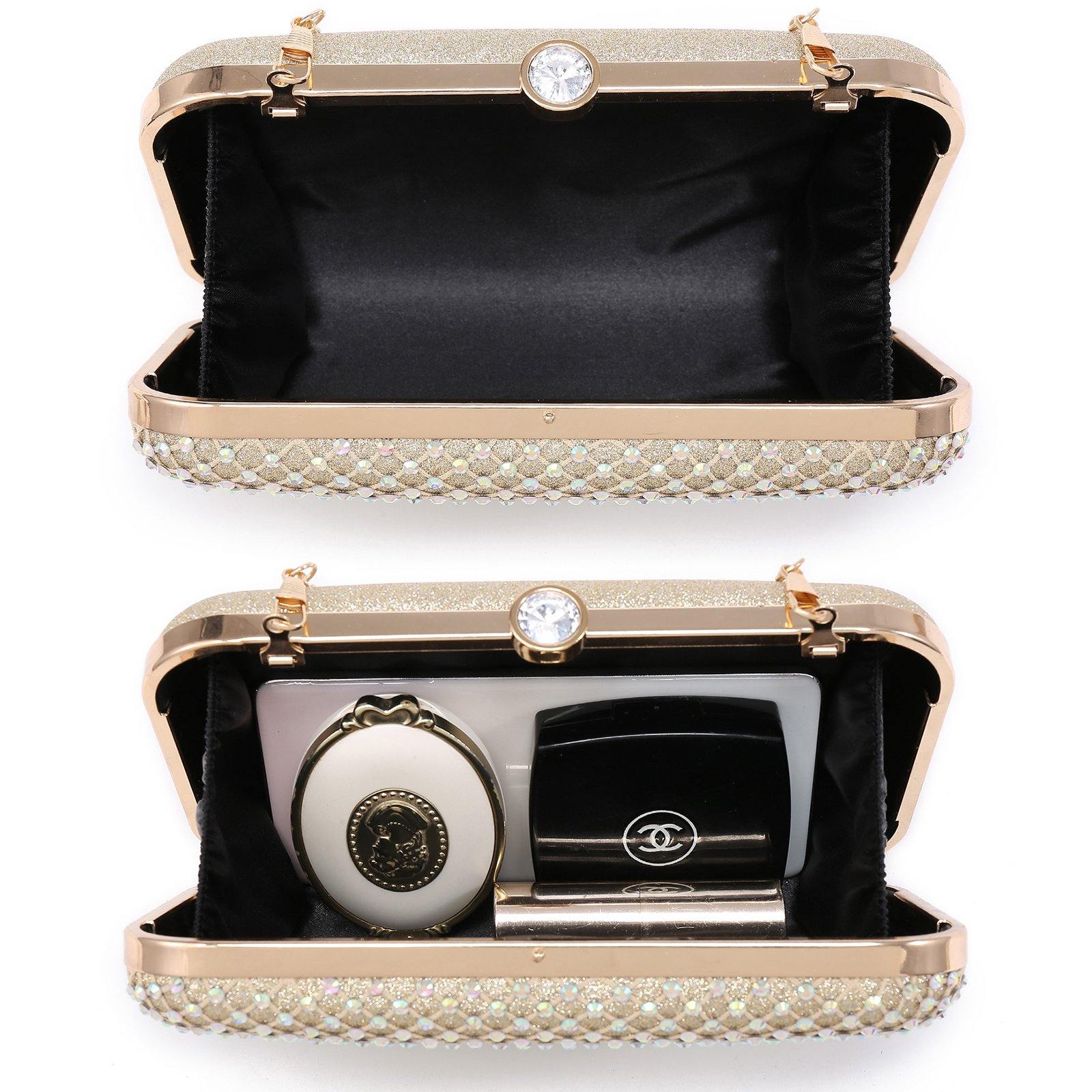 Womens Sparkling Rhinestone Clutch Evening Purse for Prom Party Wedding Dasein - Dasein Bags