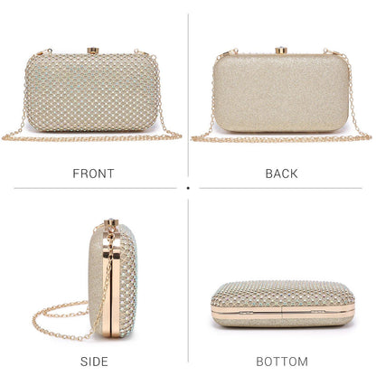 Womens Sparkling Rhinestone Clutch Evening Purse for Prom Party Wedding Dasein - Dasein Bags