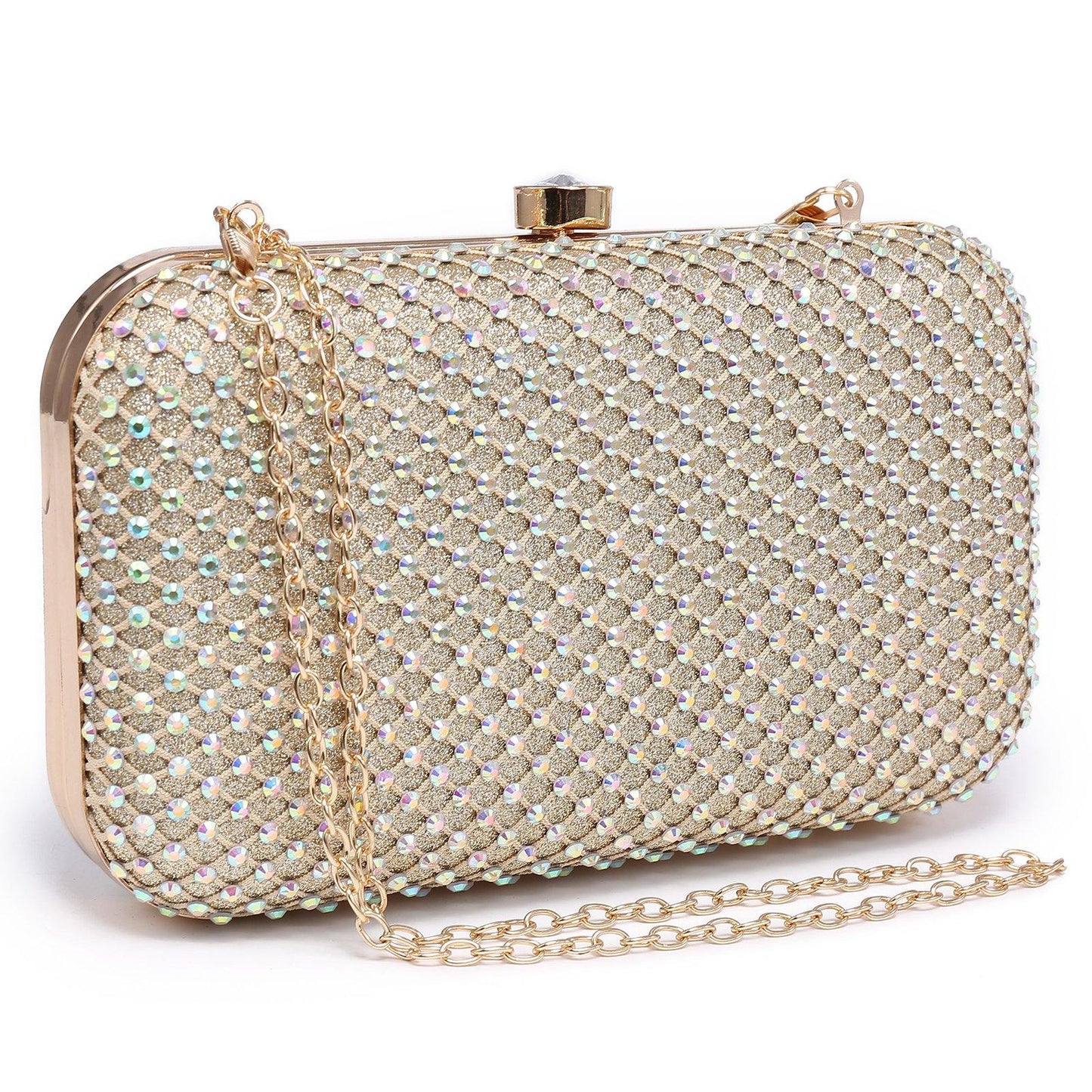 Womens Sparkling Rhinestone Clutch Evening Purse for Prom Party Wedding Dasein - Dasein Bags