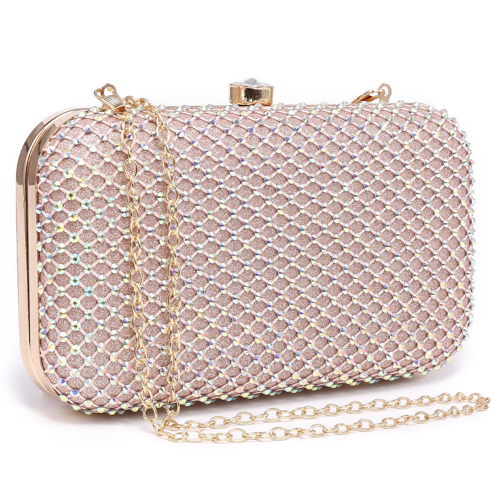 Lytosmoo Shiny Glitter Evening Clutch Purses for Women Evening Bag Envelope  Handbag for Formal Wedding Cocktail Prom: Handbags