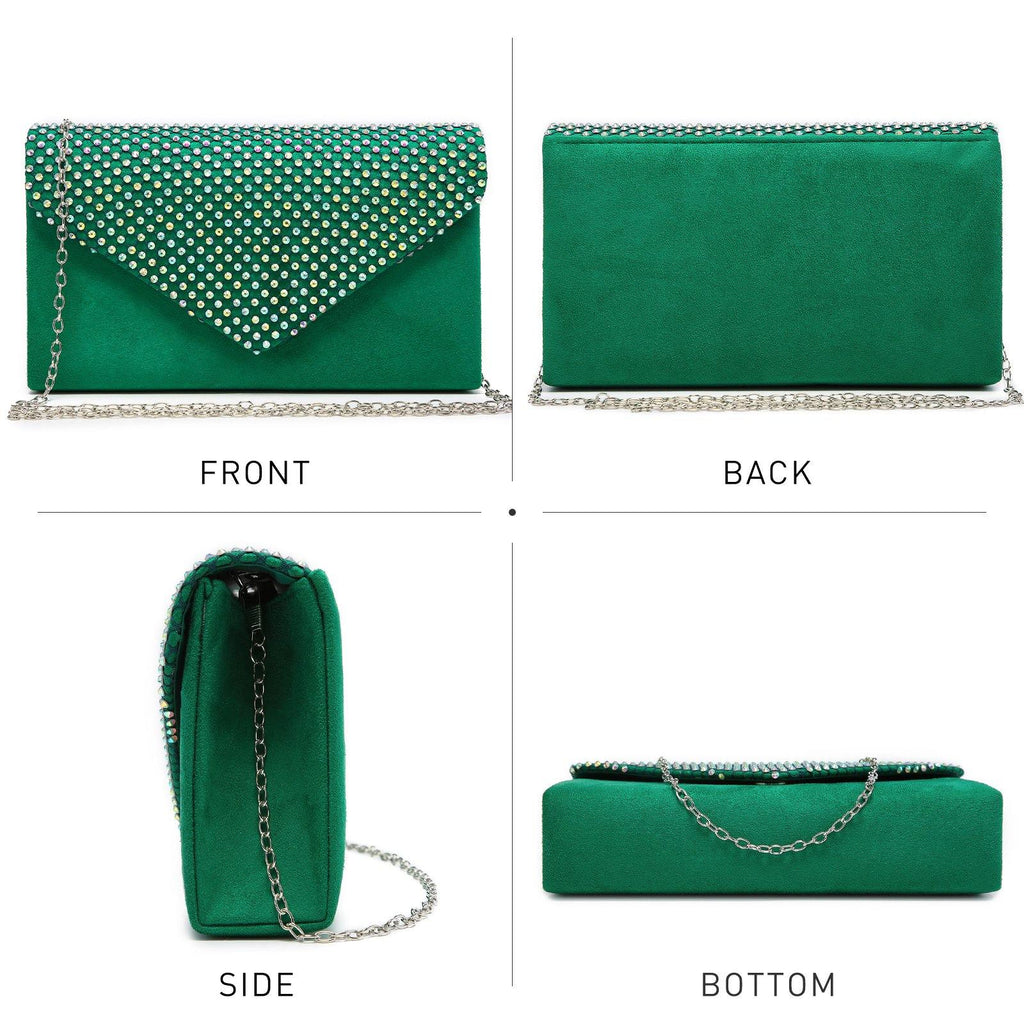 Women Colorful Rhinestone Cocktail Prom Evening Clutch Bags for Wedding Dasein - Dasein Bags