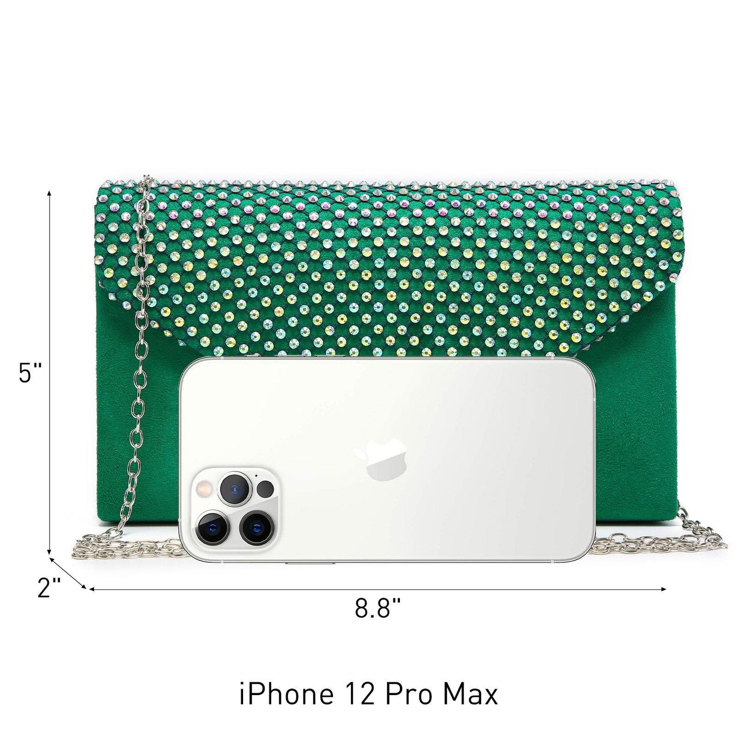 Women Colorful Rhinestone Cocktail Prom Evening Clutch Bags for Wedding Dasein - Dasein Bags