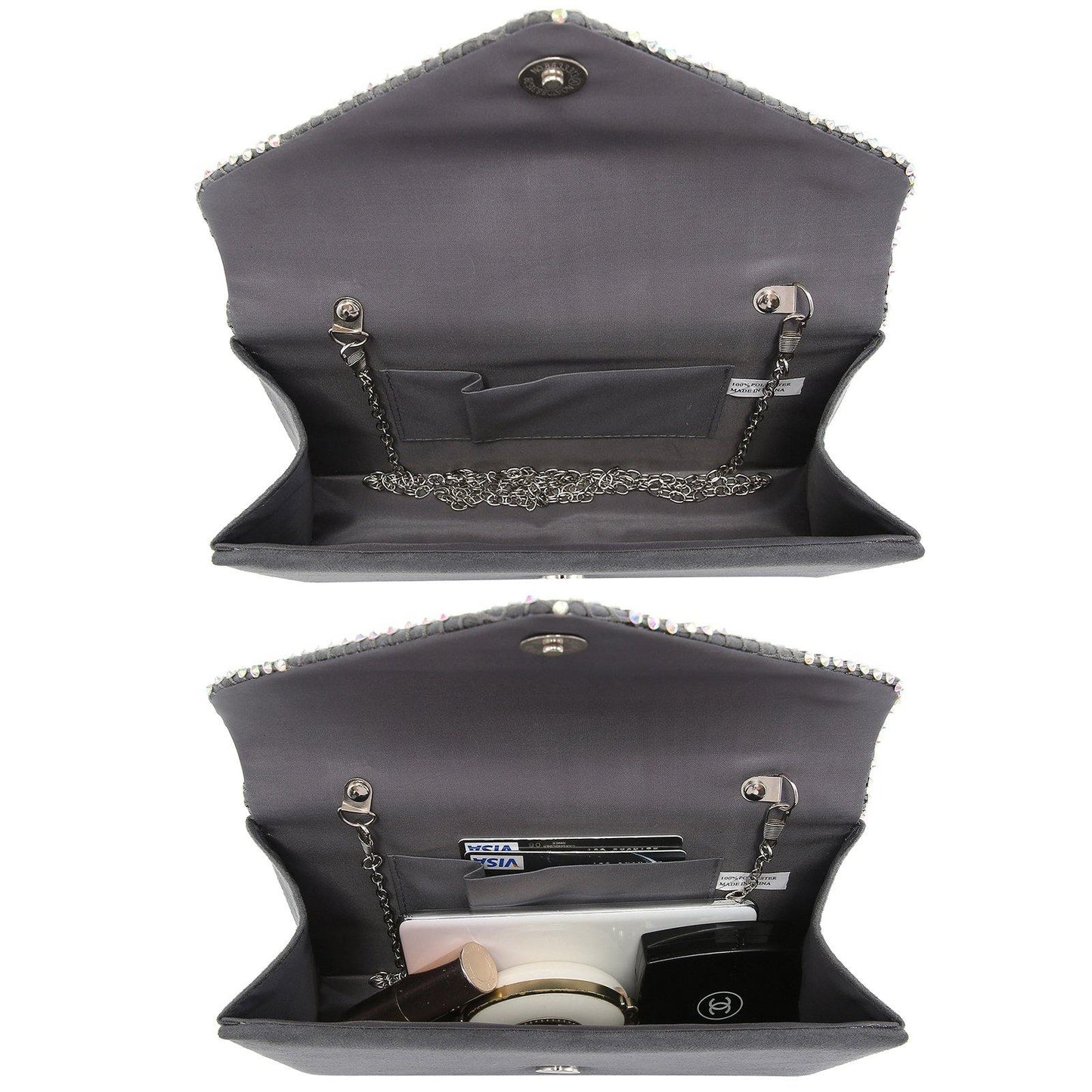 Women Colorful Rhinestone Cocktail Prom Evening Clutch Bags for Wedding Dasein - Dasein Bags