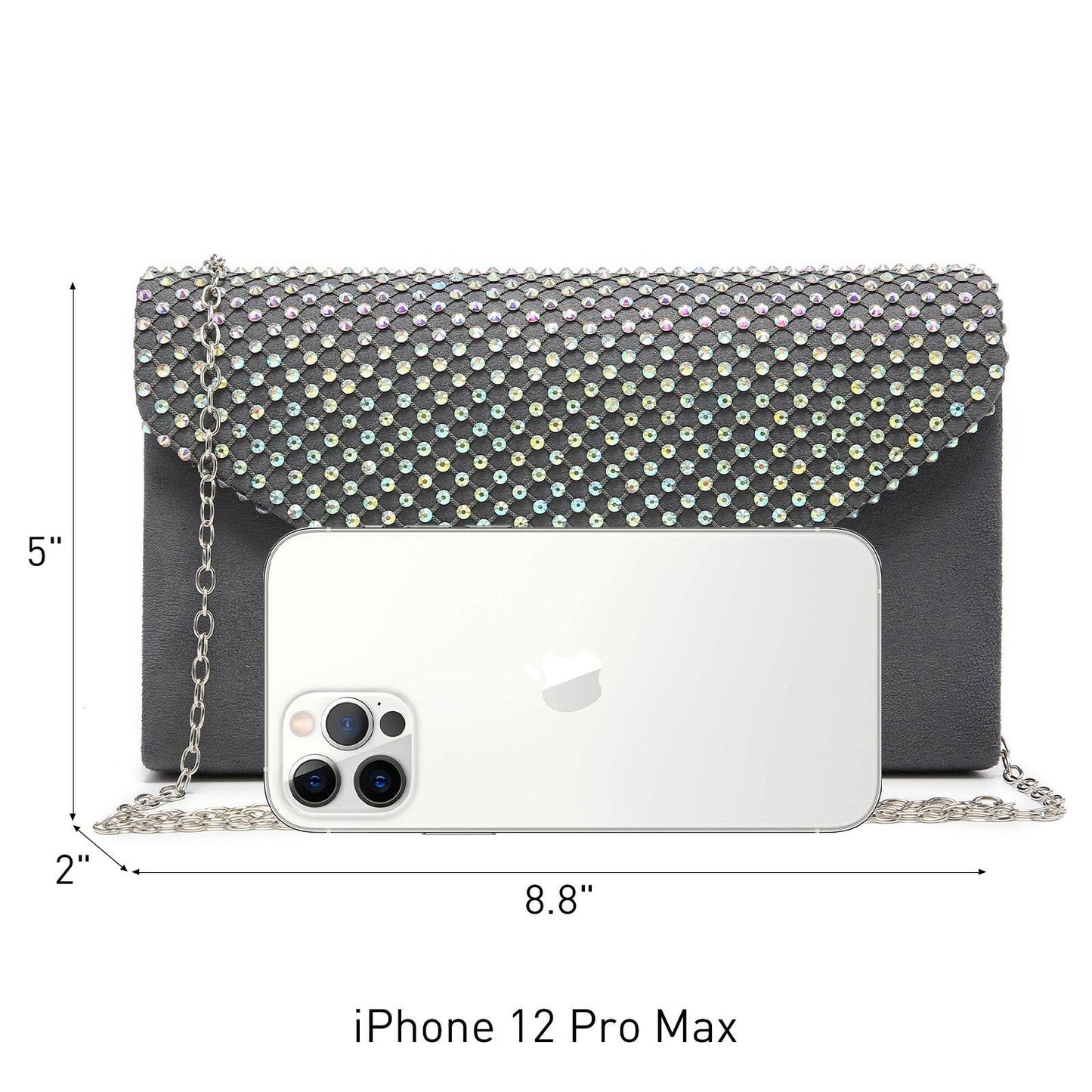 Women Colorful Rhinestone Cocktail Prom Evening Clutch Bags for Wedding Dasein - Dasein Bags