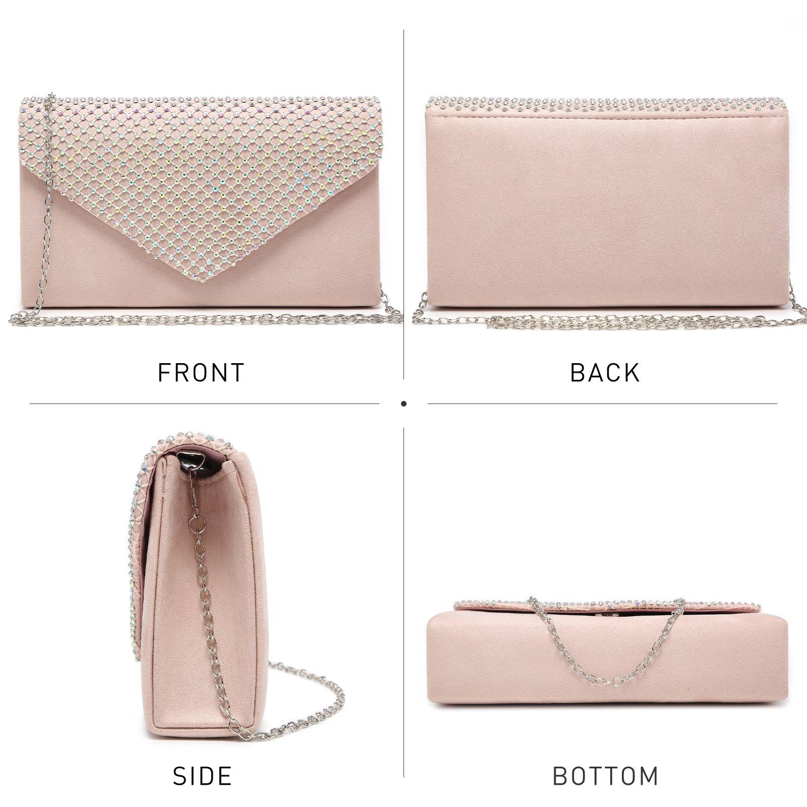 Women Colorful Rhinestone Cocktail Prom Evening Clutch Bags for Wedding Dasein - Dasein Bags