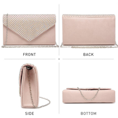 Women Colorful Rhinestone Cocktail Prom Evening Clutch Bags for Wedding Dasein - Dasein Bags