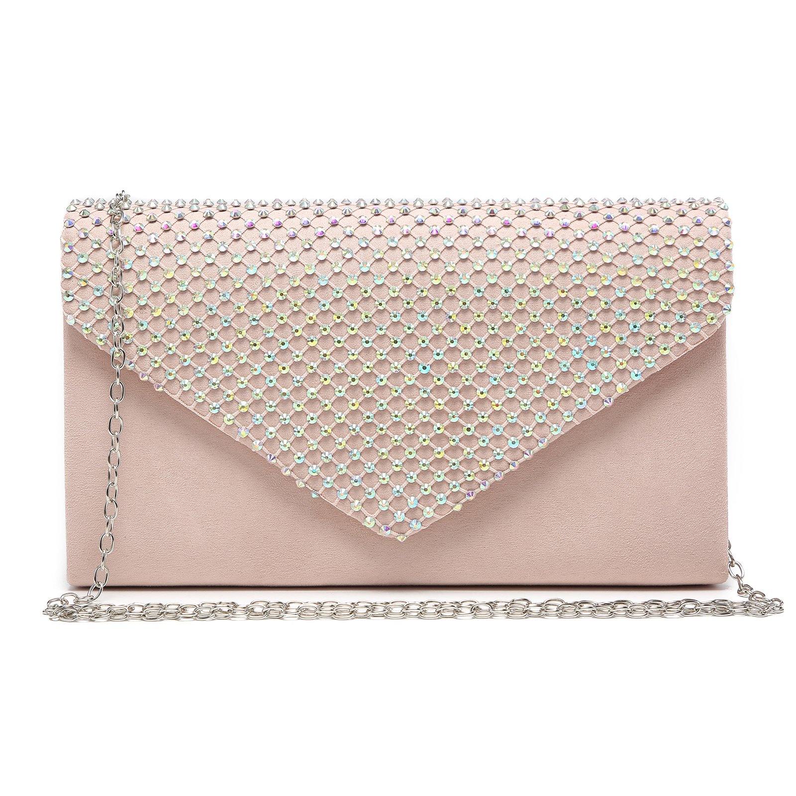 Women Colorful Rhinestone Cocktail Prom Evening Clutch Bags for Wedding Dasein - Dasein Bags