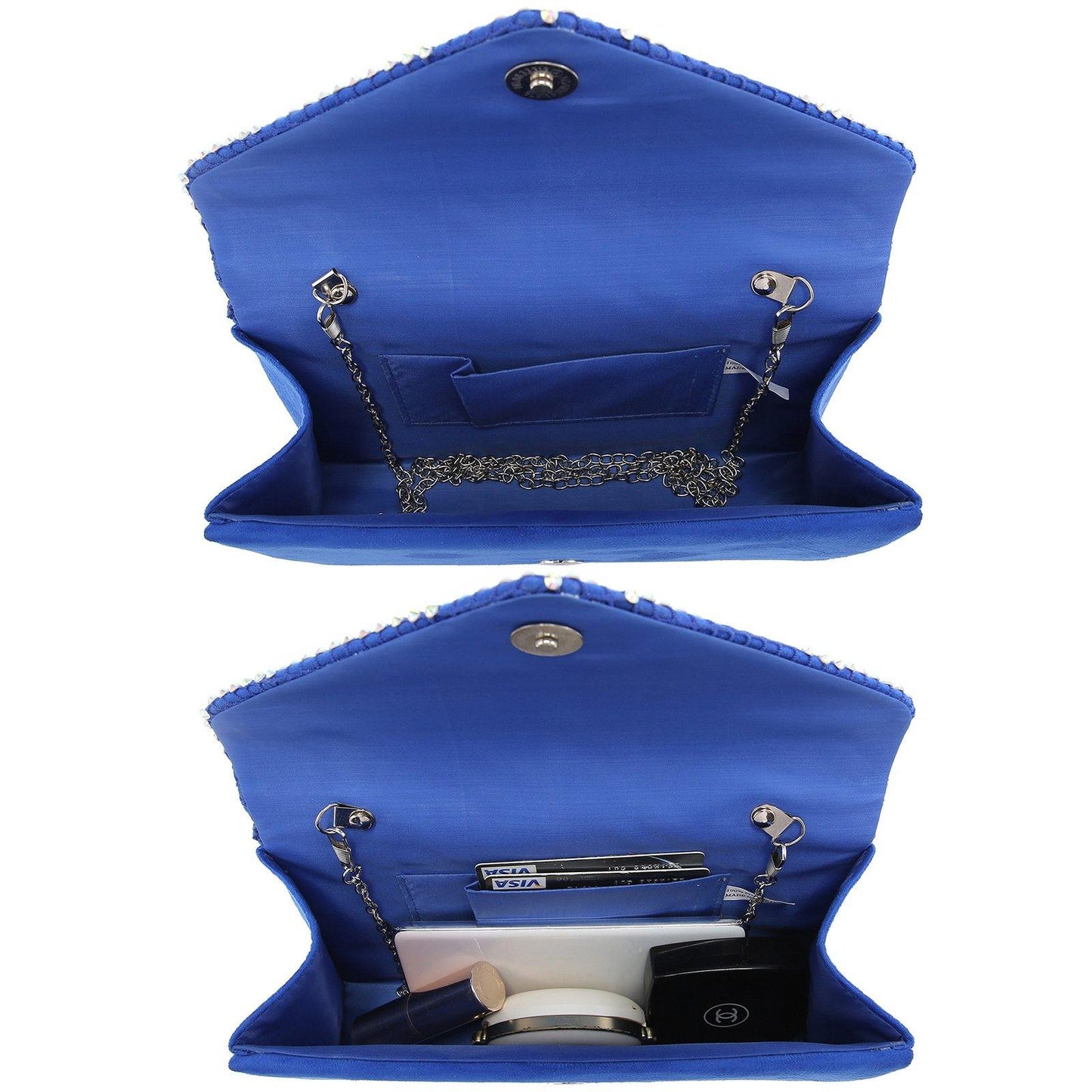 Women Colorful Rhinestone Cocktail Prom Evening Clutch Bags for Wedding Dasein - Dasein Bags