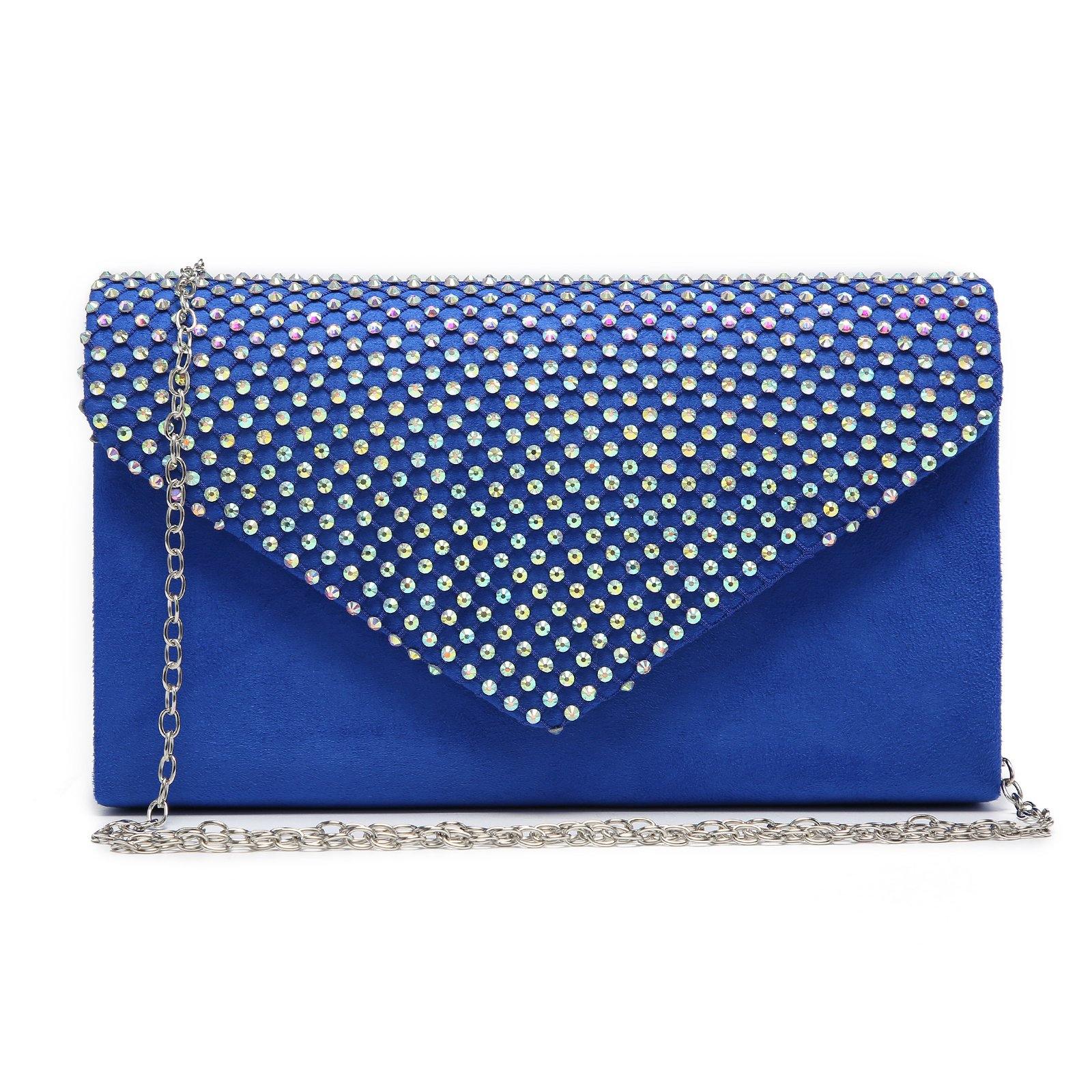 Women Colorful Rhinestone Cocktail Prom Evening Clutch Bags for Wedding Dasein - Dasein Bags