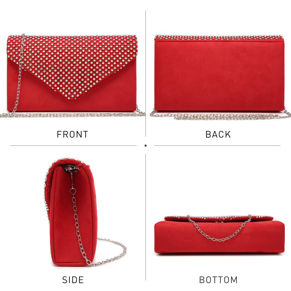 Women Colorful Rhinestone Cocktail Prom Evening Clutch Bags for Wedding Dasein - Dasein Bags