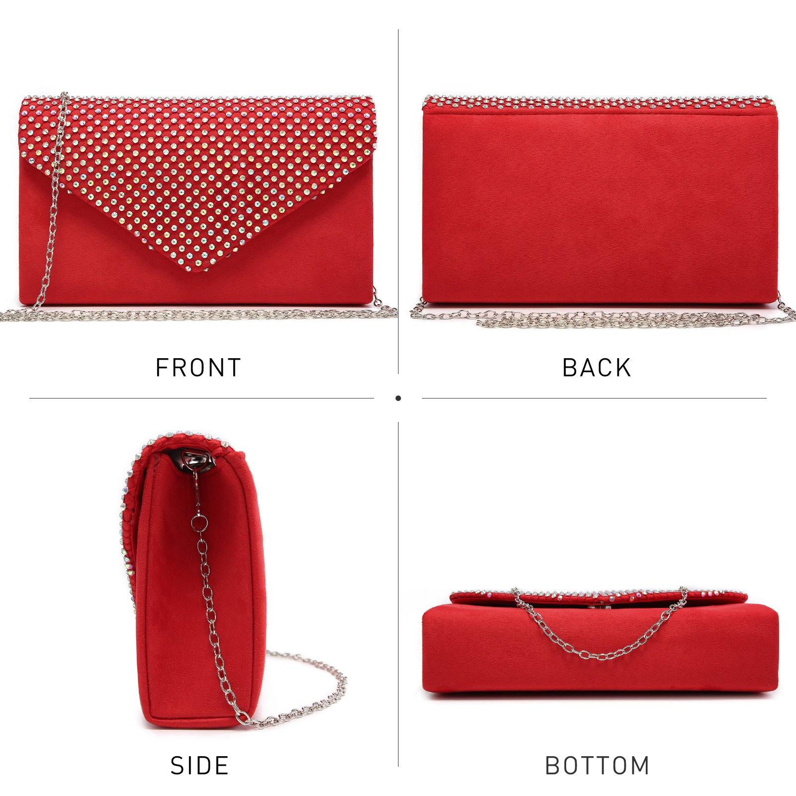 Women Colorful Rhinestone Cocktail Prom Evening Clutch Bags for Wedding Dasein - Dasein Bags