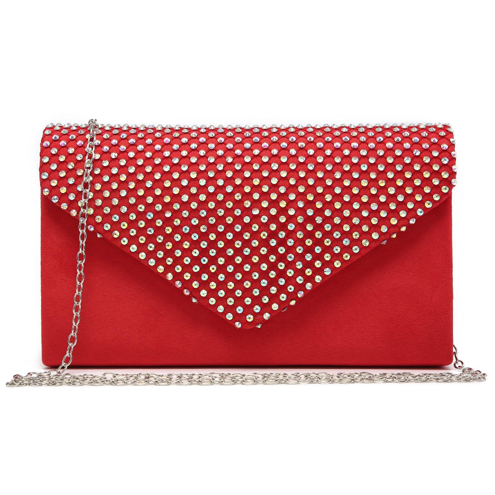 Women Colorful Rhinestone Cocktail Prom Evening Clutch Bags for Wedding Dasein - Dasein Bags