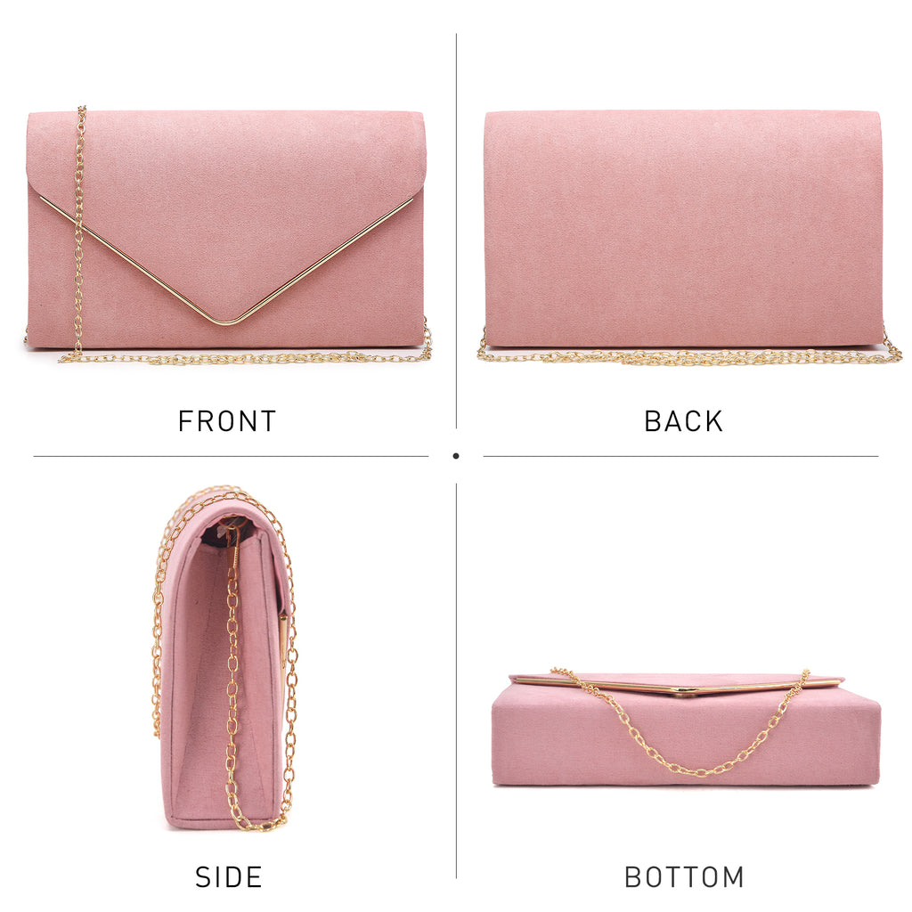 Women Faux Suede Velvet Formal Evening Party Purses