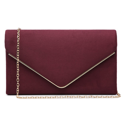 Women Faux Suede Velvet Formal Evening Party Purses