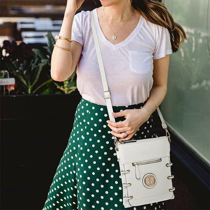 Small Size Emblem Retro Designer Crossbody Messenger Bag l Dasein - Dasein Bags