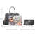 Metal Edged Emblem Handbag with Matching Wallet - Dasein Bags