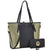 Two-Tone Tote with Matching Wallet-Handbags & Purses-Dasein Bags