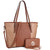 Two-Tone Tote with Matching Wallet-Handbags & Purses-Dasein Bags