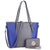 Two-Tone Tote with Matching Wallet-Handbags & Purses-Dasein Bags