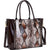 Dasein Zippered Sides with Snakeskin Detail Satchel - Dasein Bags