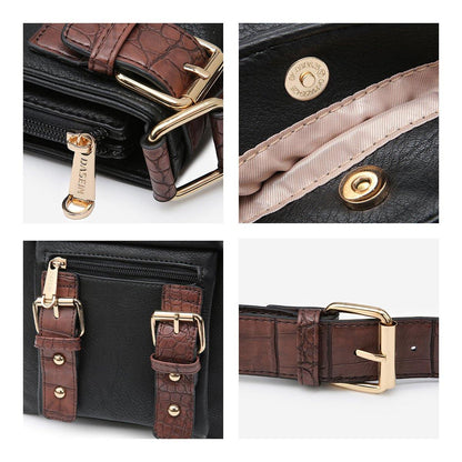 Leather Messenger Crossbody Bag - Dasein Bags