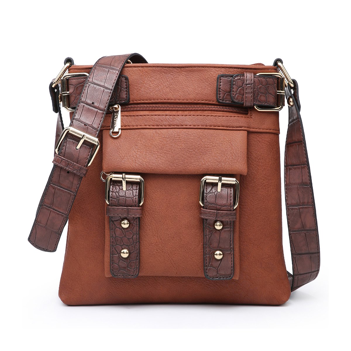 Leather Messenger Crossbody Bag-Crossbody/Messenger bag-Dasein Bags