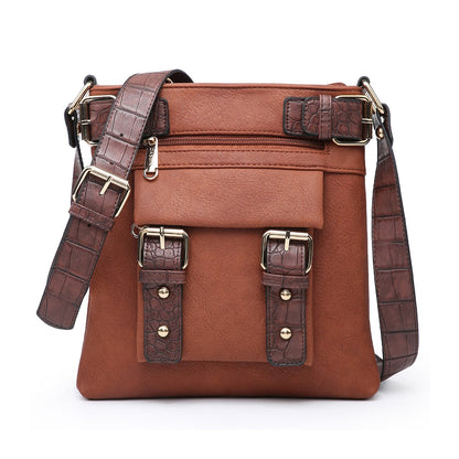 Leather Messenger Crossbody Bag-Crossbody/Messenger bag-Dasein Bags