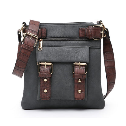 Leather Messenger Crossbody Bag-Crossbody/Messenger bag-Dasein Bags