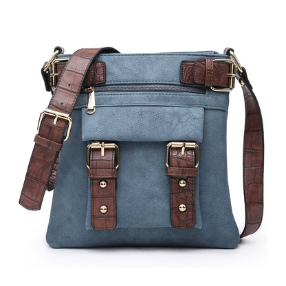 Leather Messenger Crossbody Bag-Crossbody/Messenger bag-Dasein Bags