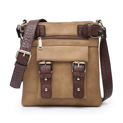 Leather Messenger Crossbody Bag-Crossbody/Messenger bag-Dasein Bags